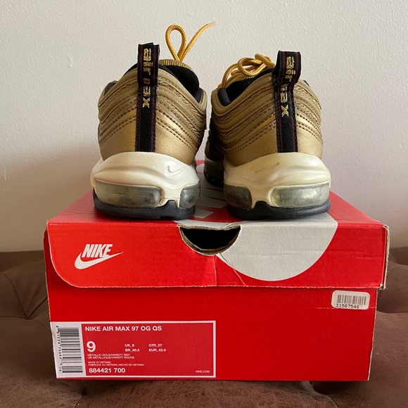 Nike Air Max 97 OG QS Gold Size 9 - Picture 3 of 6